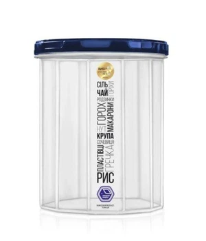 Лоток Народний продукт герметичний із синьою кришкою 2л пластик (98С НП)