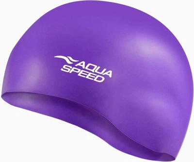 Шапка для плавания Aqua Speed фиолетовая силиконовая унисекс для бассейна и тренировок
