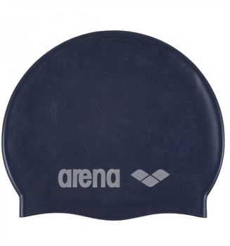 Шапка для плавания Arena силиконовая темно-синяя для детей плотная посадка водонепроницаемая