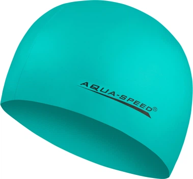 Шапка для плавания Aqua Speed зелёная силиконовая унисекс для бассейна защита от воды