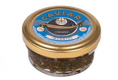 Чёрная икра осетровая, натуральная, малосольная, Caviar 50 г