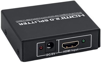 Активний розподільник Qoltec Splitter HDMI 2.0 1x2 (5901878523323)