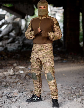 Форма мультикам демісезонна тактична multicam з наколінниками костюм мультикам військова форма одягу ЗСУ 48