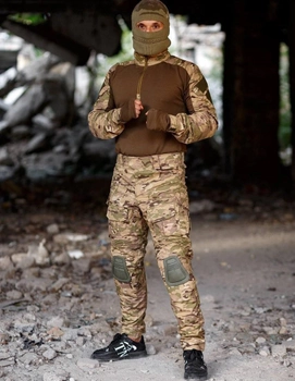 Форма мультикам демісезонна тактична multicam з наколінниками костюм мультикам військова форма одягу ЗСУ 52