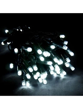 Светодиодная гирлянда электрическая Led на 300 светодиодов с контроллером зеленый провод Белый