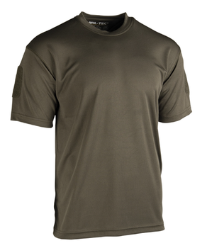 Футболка літня тактична Mil-Tec S чоловіча оливкова футболка (11081001-S)