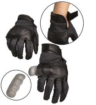 Перчатки тактические кожаные XL Черные Mil-Tec TACTICAL GLOVES LEDER/ARAMID XL SCHWARZ (12504202-11-XL)