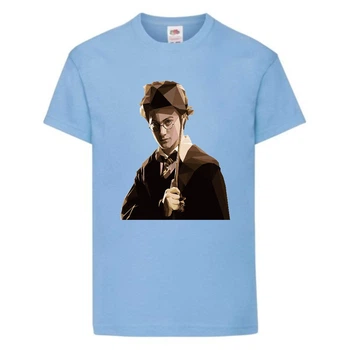 Футболка детская Гарри Поттер 015 (Harry Potter) голубая (HPO lbl 015) 140 см