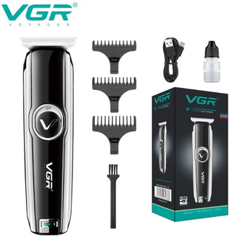 Аккумуляторный триммер для стрижки волос головы бороды и усов VGR V-168 со сменными насадками 1-3 мм