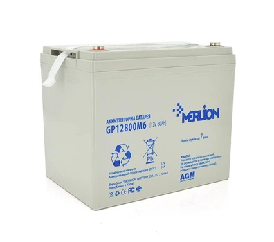 Аккумуляторная батарея AGM MERLION GP-12800M8 12V 80Ah