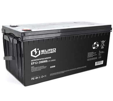 Аккумуляторная батарея AGM EUROPOWER EP-12200M8 12V 200Ah