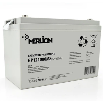 Аккумуляторная батарея AGM MERLION GP-121000M8 12V 100Ah