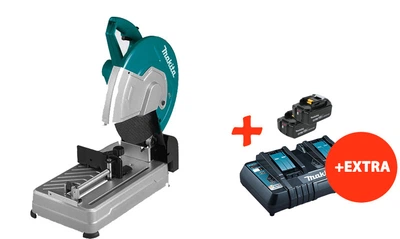 Аккумуляторная монтажная пила Makita DLW140Z+2 акк.18V 5 Ah+быстрозарядное ЗУ (DLW140R2T2)