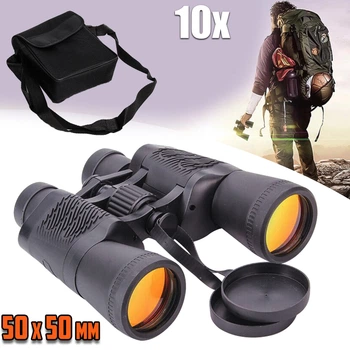 Бінокль для спостереження з рук S-Optics 50x50 119m/1000m Porro призмінний BAK7, водонепроникний з чохлом для перенесення