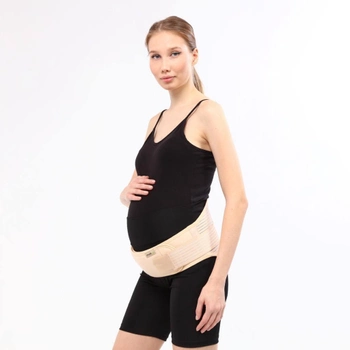 Бандаж для вагітних, післяпологовий еластичний на липучках ORTHOPEDICS MEDICAL CAS424 Бежевий, Розмір L