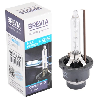 Ксеноновая лампа Brevia D2S +50%, 4300K, 85V, 35W PK32d-2, 1шт 85214MP