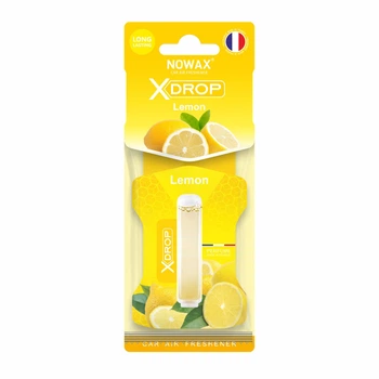 Ароматизатор Nowax X Drop Lemon целлюлозный для автомобиля освежитель воздуха цитрусовый 3307 (LI-D_22-O)