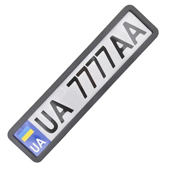 Рамка Сarlife под номер, черная матовая NH420