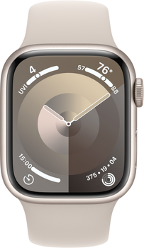 Smartwatch Apple Watch Series 9 GPS 41mm Starlight Aluminium Case with Starlight Sport Band - M/L (MR8U3)