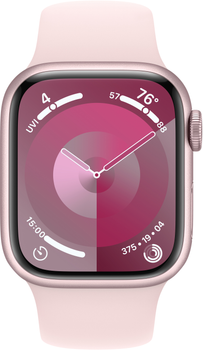 Смарт-годинник Apple Watch Series 9 GPS 41mm Pink Aluminium Case with Pink Sport Band - S/M (MR933)