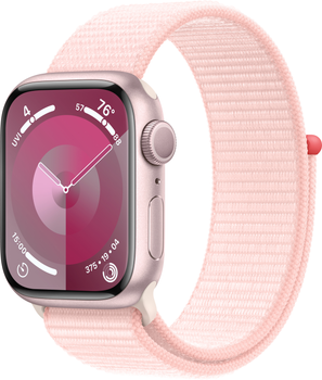Smartwatch Apple Watch Series 9 GPS 41mm Pink Aluminium Case with Light Pink Sport Loop (MR953)