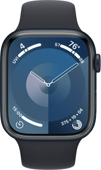 Смарт-годинник Apple Watch Series 9 GPS 45mm Midnight Aluminium Case with Midnight Sport Band - S/M (MR993)