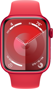 Smartwatch Apple Watch Series 9 GPS 45mm (PRODUCT) Red Aluminium Case with (PRODUCT) Red Sport Band - M/L (MRXK3)