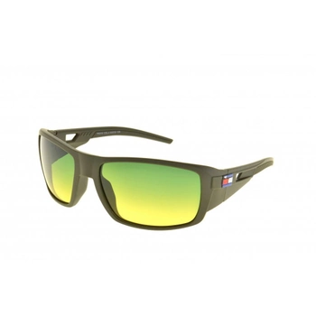 Тактичні окуляри сонцезахисні, з зелено-жовтими лінзами. 3-38084
