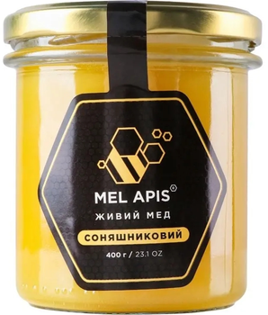 Мед натуральний Mel Apis Соняшниковий 400 г (0.4 кг) (4820223530087)