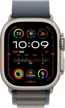 Smartwatch Apple Watch Ultra 2 GPS + Cellular 49mm Titanium Case with Blue Alpine Loop - Small (MREK3)