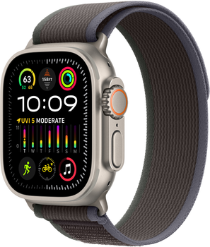 Smartwatch Apple Watch Ultra 2 GPS + Cellular 49mm Titanium Case with Blue/Black Trail Loop - M/L (MRF63)