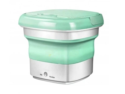Складна пральна машина Maxtop washing machine 7399, силіконова, компактна, зелена з білим