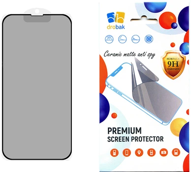 Защитное стекло для смартфона Apple iPhone 15 Plus Drobak Matte Ceramics Anty Spy (292928)