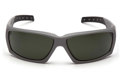Очки защитные открытые Venture Gear Tactical OverWatch Gray (forest gray) Anti-Fog, чёрно-зелёные в серой оправе