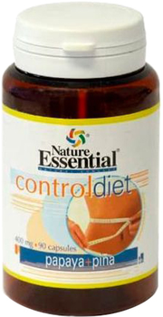 Дієтична добавка Nature Essential Papaya + Pineapple 400 мг 90 капсул (8435041332209)