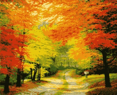 Картина за номерами "Осінній ліс" 40*50 см Artissimo PN0169