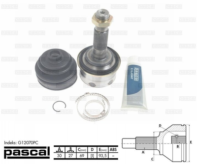 ШРУС PASCAL G12070PC Toyota Land Cruiser 4343035030