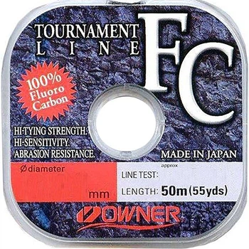 Леска Owner Tournament FC, 50m, 0.20mm/2.8kg - clear (прозрачная)