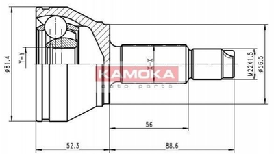 ШРУС KAMOKA 6708 Ford Fiesta 96AG3K183BB