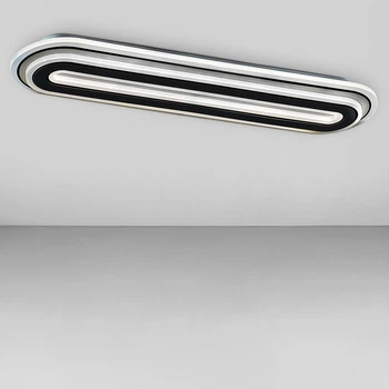 Люстра стельова LED Light House SY-19154/580 WH+BK 580*144*50 92W без пульта, колір білий з чорним