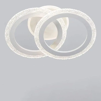 Люстра потолочная светодиодная LED без пульта Light House SC-18239A/2C WT 3000-6500K 48W+14W 390*260*120, цвет белый