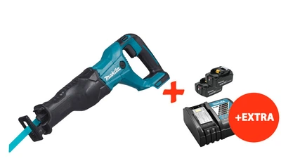Аккумуляторная ножовка Makita DJR186Z+2 акк.18V 5 Ah+быстрозарядное ЗУ (DJR186RT2)