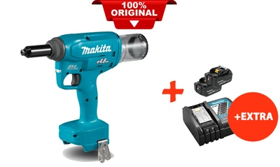 Аккумуляторный бесщеточный заклепочник Makita DRV150Z+2 акк.18V 5 Ah+быстрозарядное ЗУ (DRV150RT2)