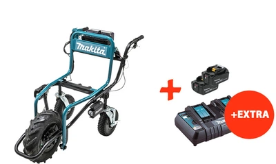 Аккумуляторная самоходная тачка Makita DCU180Z + 2 акк 18 V 5 Ah + двухпортовое ЗУ (DCU180R2T2)