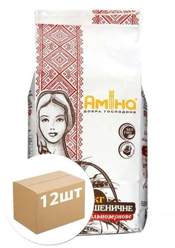 Борошно цільнозернове ТМ "Аміна" 1кг упаковка 12 шт (115995)