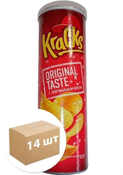 Чипсы картофельные Оригинал ТМ "Kracks" 160г упаковка 14 шт (134174)