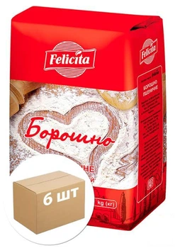 Мука ТМ "Феличита" 2кг в/с упаковка 6 шт (87210)