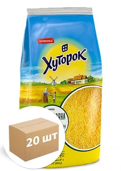 Крупа кукурузная шлифованная №4 ТМ "Хуторок" 800 гр упаковка 20 шт (99415)