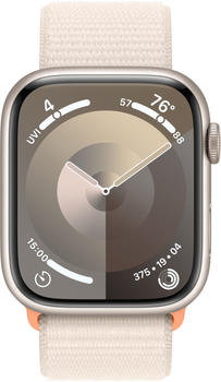 Smartwatch Apple Watch Series 9 GPS + Cellular 45mm Starlight Aluminium Case with Starlight Sport Loop (MRMA3)