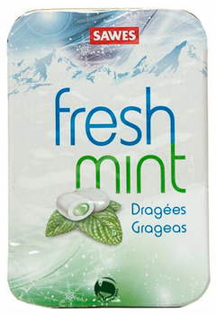 Witaminowe lizaki Sawes Fresh Mint Dragees 20 g (8421947000380)